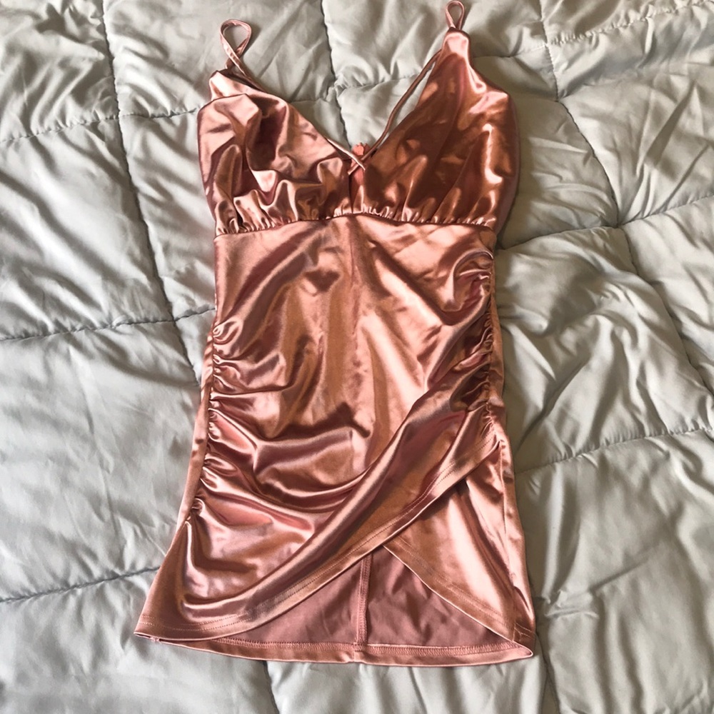 Peach cocktail dress